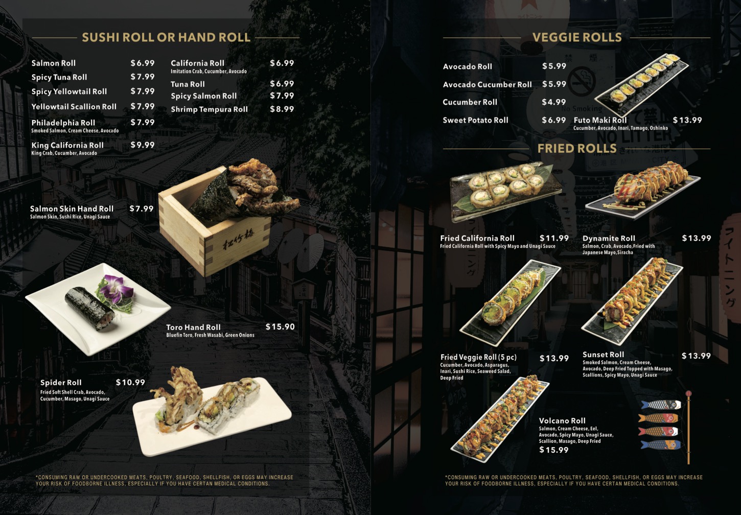 Our Menu Toro Sushi Stone Grill & Bar
