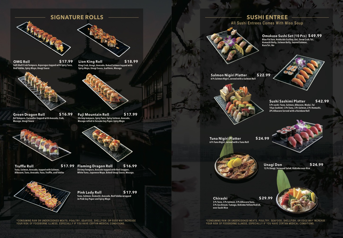 Our Menu Toro Sushi Stone Grill & Bar
